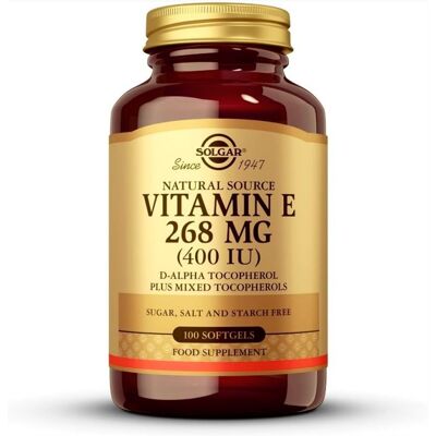 Solgar Vitamina E 268mg cápsulas blandas - 100 uds. Solgar Vitamina E 268mg cápsulas blandas - 100 uds.