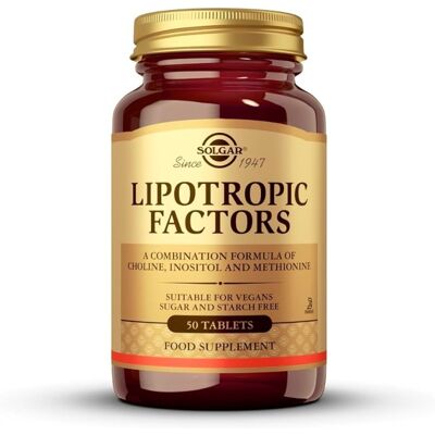 Solgar Lipotropic Factors - 50 Comprimidos Solgar Lipotropic Factors - 50 Comprimidos