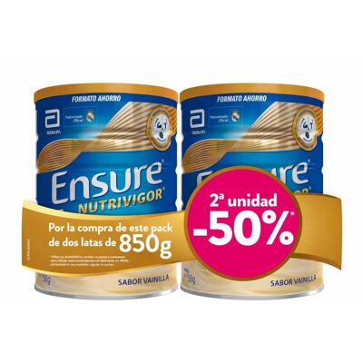 Duplo Ensure Nutrivigor Vainilla 2 X 850 G Duplo Ensure Nutrivigor Vainilla 2 X 850 G