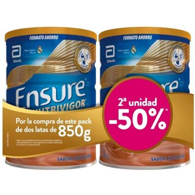 Duplo Ensure Nutrivigor Sabor Chocolate 2x850 G Duplo Ensure Nutrivigor Sabor Chocolate 2x850 G