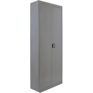 SIMONRACK Armario escobero de acero 60x180x40 cm desmontado color gris 2 puertas