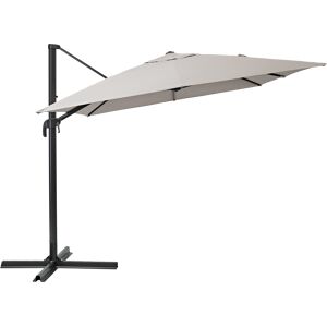 Parasol excéntrico de aluminio / acero naterial aura marrón 281x386.5 cm