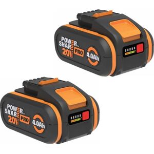 Worx Pack de 2 baterías worx powershare pro de 20v y 4 ah