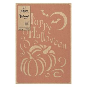 Nakleo Halloween Reutilizable Plástico Plantilla // HAPPY HALLOWEEN - CALABAZA - Size L (59x95cm)