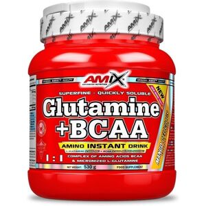amix Glutamina + BCAA 530 gr - Retrasa la Fatiga y Acelera la Recuperación de Entrenamientos Intensos Sabor Lima-Limón