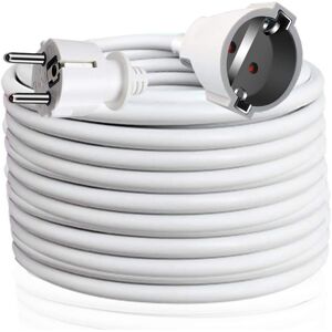 Blanco Cable alargador blanco de enchufe electrico Extensible con PROTECCIÓN 2,3,5,10,15 m electrico electronica ferreteria casa hogar