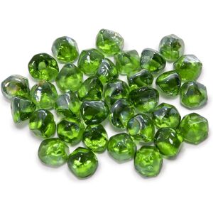 PURLINE Piedras decorativas verdes en forma de diamante para chimenea de etanol