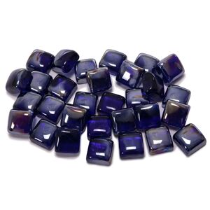 PURLINE Piedras decorativas azules en forma de cubo para chimenea de etanol