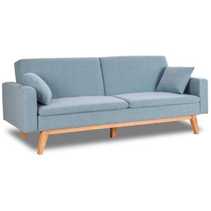 Don descanso- sofá cama con 3 plazas reine celeste azul celeste