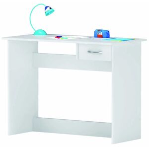 Blanco Mesa escritorio alpin blanco con un cajón  (color: blanco)