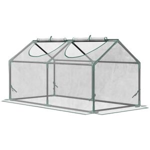 Outsunny Invernadero terraza con 2 ventanas outsunny 120x60x60 cm transparente
