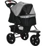 Coche de mascota pawhut gris 109,5x57,5x106,5 cm acero tela oxford_d00-108v01gy