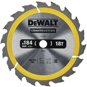 Dewalt dt1938-qz - hoja para sierra circular portátil para construcción 184x16mm 18d atb +20°