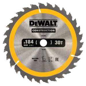Dewalt dt1940-qz - hoja para sierra circular portátil para construcción 184x16mm 30d atb +10°