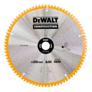 Dewalt dt1945-qz - hoja para sierra circular portátil para construcción 190x30mm 40d atb +10°