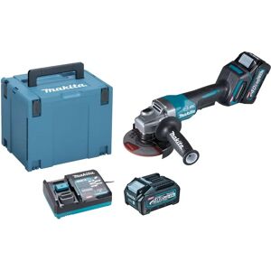 Makita ga013gm201 - miniamoladora motor brushless 40vmax xgt 125 mm palanca 2 baterías 4ah aft makpac