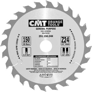 CMT ORANGE TOOLS Sierra circular 150x2.4x20 z:24 atb 15° cmt