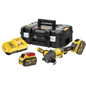 Mini-amoladora sin escobillas xr flexvolt 54v/18v 125mm con 2 baterías 6ah y maletin dewalt dcg418t2