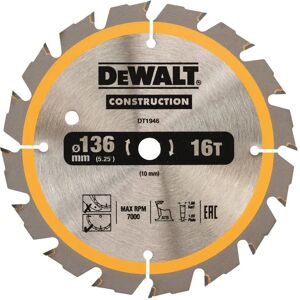 Dewalt dt1946-qz - hoja para sierra circular portátil para construcción 136x30mm 18d atb +20°