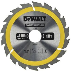 Dewalt dt1936-qz - hoja para sierra circular portátil para construcción 165x30mm 18d atb +20°