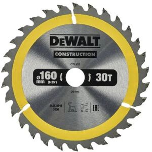 Dewalt dt1932-qz - hoja para sierra circular portátil para construcción 160x20mm 30d atb +10°