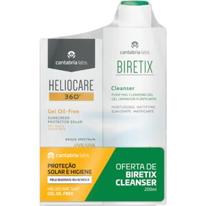 Heliocare 360 ​​Gel Oil-Free SPF50 50ml + Biretix Limpiador 200ml