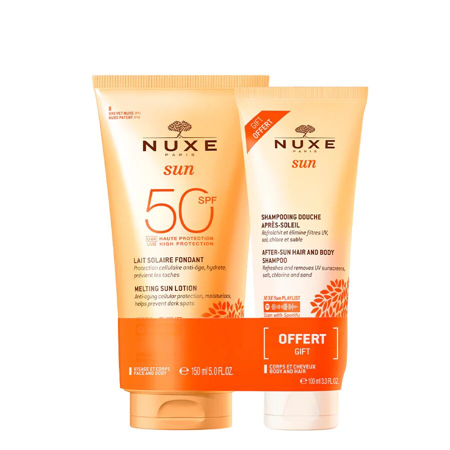 Nuxe Sun Leche SPF50 150ml + Gel de ducha para después del sol 100ml