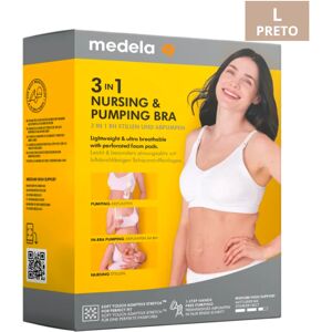 Medela Sujetador Lactancia y Expresión 3 en 1 Negro L