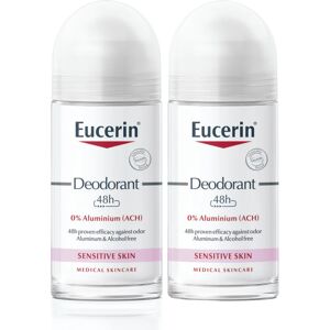 Eucerin Desodorante Roll-On 48H 0% Aluminio 2x50ml