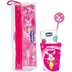 Set de cuidado bucal rosa Chicco 3A+