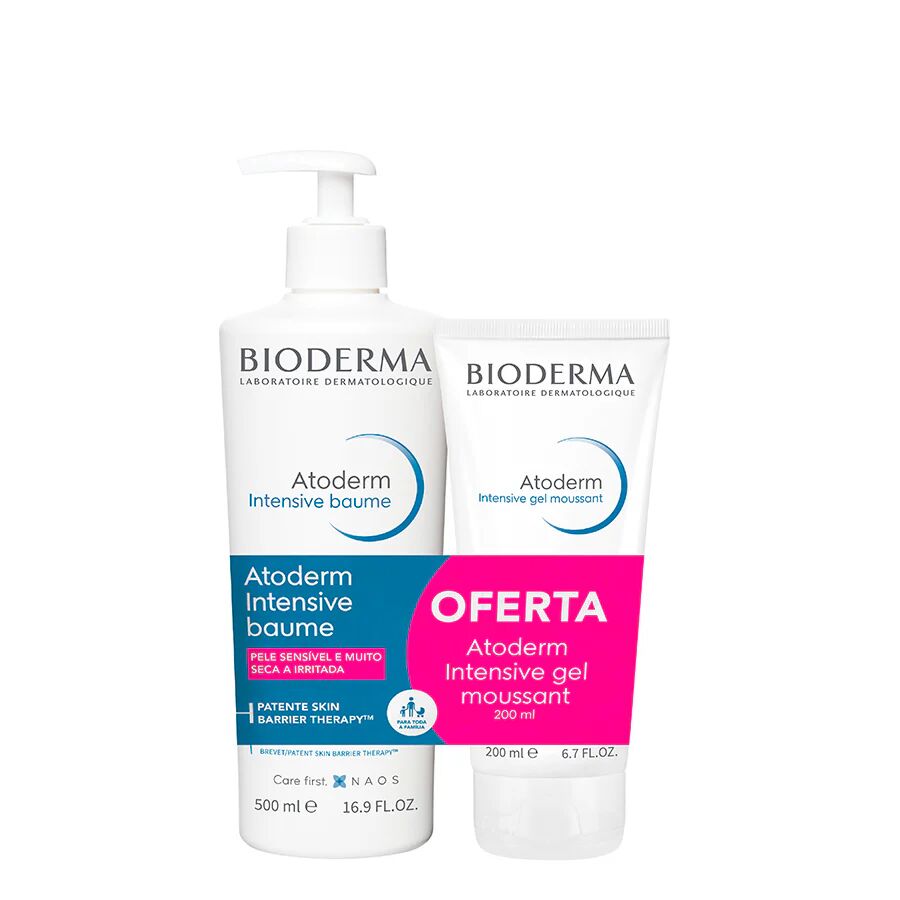 Pack Bioderma Atoderm Baume Intensivo 500ml + Gel Moussant 200ml