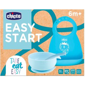 Chicco Set Papá Silicona Azul 6M+