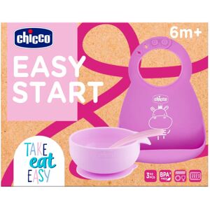 Chicco Set Papá Silicona Rosa 6M+