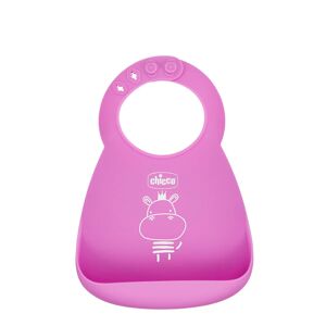 Chicco Babero Silicona Rosa 6M