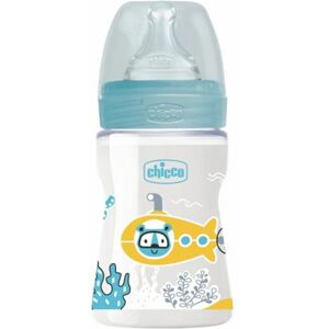 Chicco Biberón Bienestar Azul Flujo Lento 0M+150ml