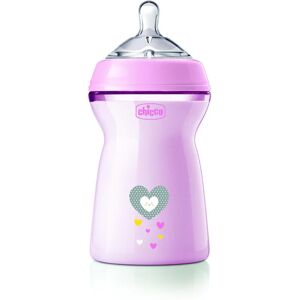 Chicco Natural Feeling Biberón Rosa 330ml 6m+