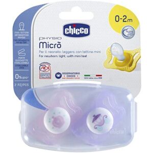 Chicco Chupete Physio Micro Silicona Niña 0-2M x2