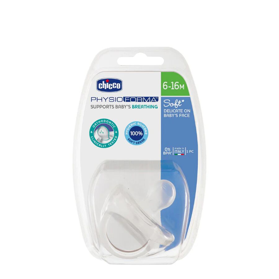 Chicco Chupete Physioforma Soft 6-16M Transparente