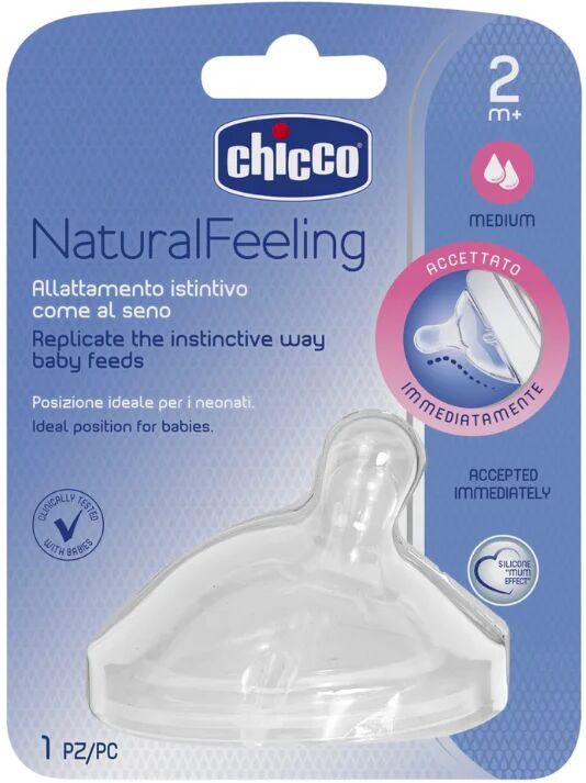 Chicco Natural Feeling Tetina 2M Flujo Med