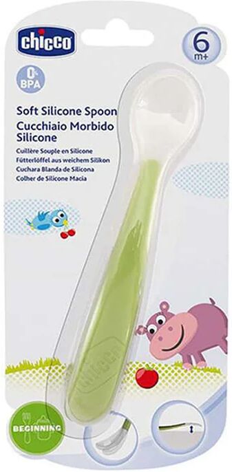 Chicco Cuchara Silicona Verde 6m+