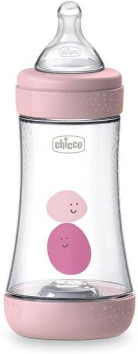 Chicco Perfect5 Biberón Flujo Medio Rosa 2M + Silicona 240ml