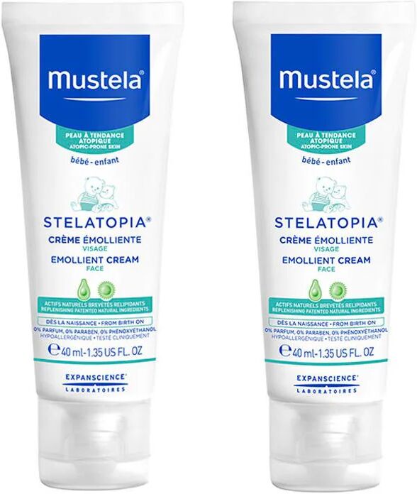 Mustela Stelatopia Crema Facial Emoliente 2x40ml