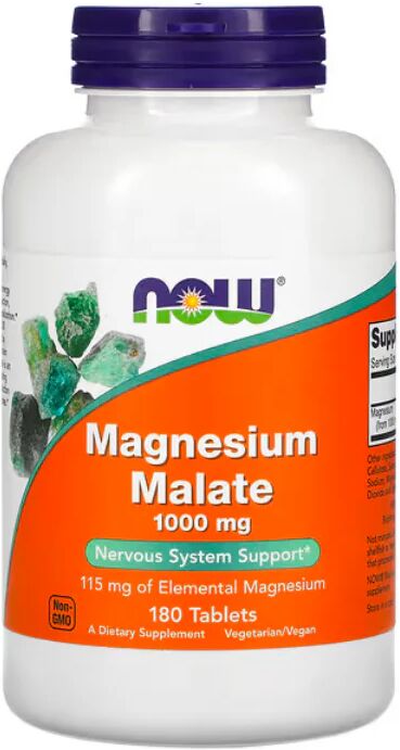 Now Foods Now Malato de Magnesio 1000mg Comprimidos x180