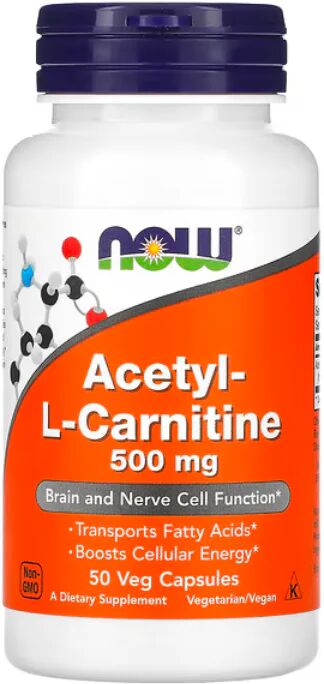 Now Foods Now Acetil L-Carnitina 500mg Cápsulas x50