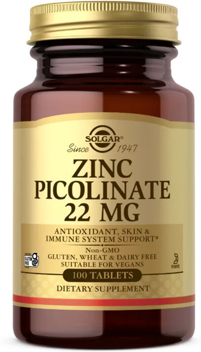 Solgar Picolinato de Zinc 22mg Cápsulas x100