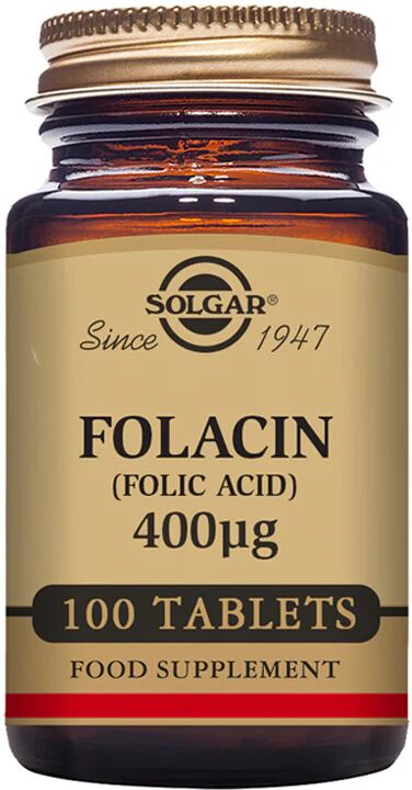 Solgar Folacina (Ácido Fólico) 400mcg Comprimidos x100