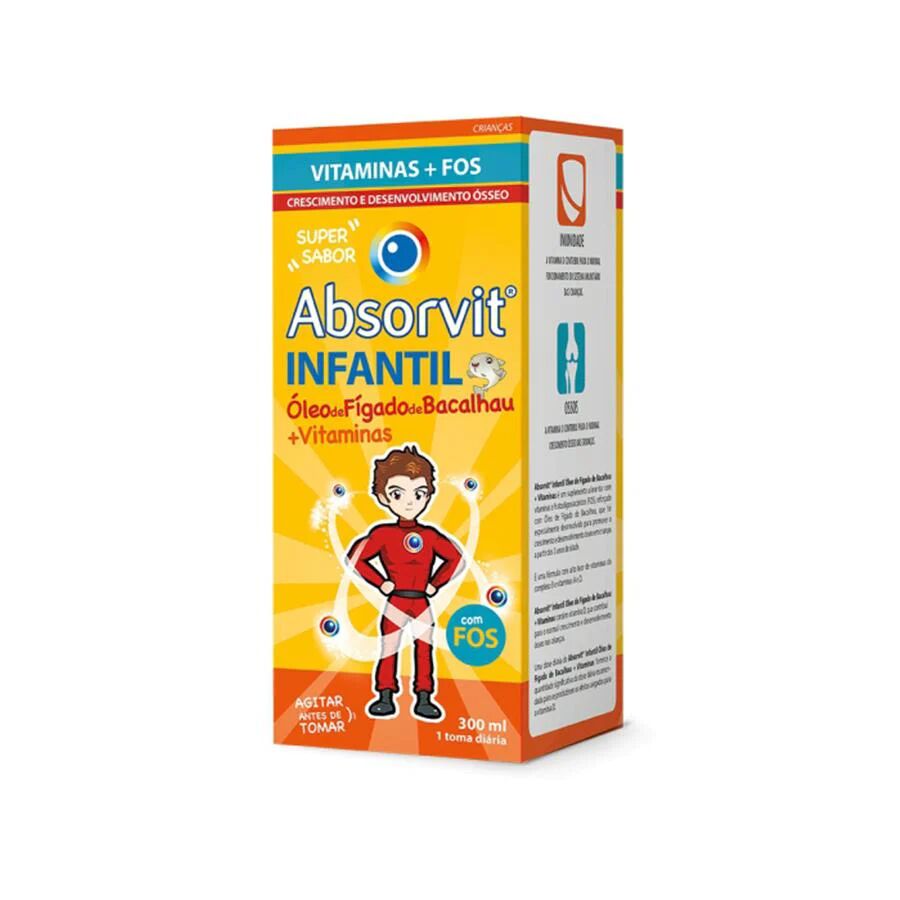 Absorvit Infantil Aceite de Hígado de Bacalao + Jarabe de Vitaminas 300ml