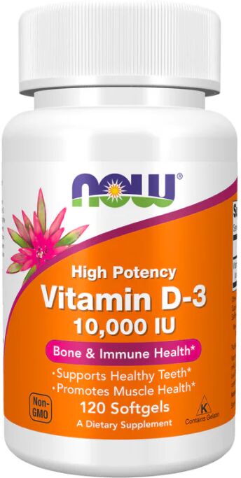 Now Foods Now Vitamina D-3 10000 UI Cápsulas x120