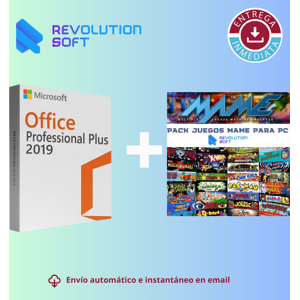 Licencia Office 2019 Pro Plus + Emulador MAME + 14.820 juegos