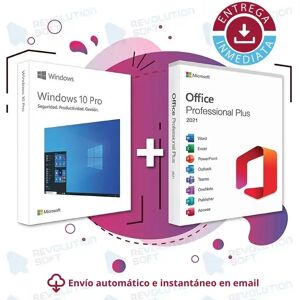 Microsoft Windows 10 PRO + Office 2021 PRO PLUS para 1 PC